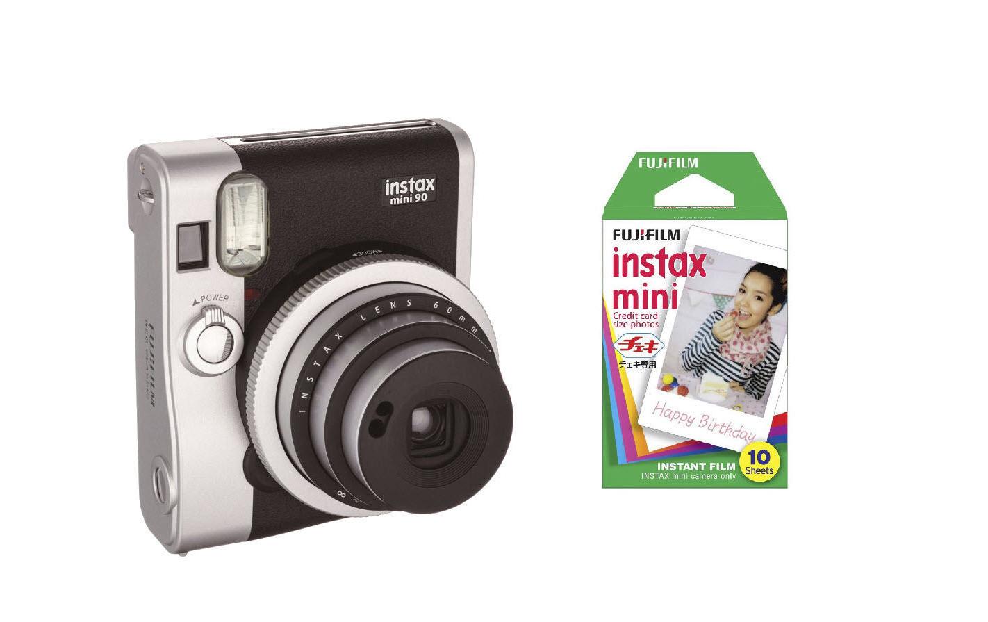 Fujifilm Fotokamera Instax Mini 90 Neo classic Kit Silber; Schwarz