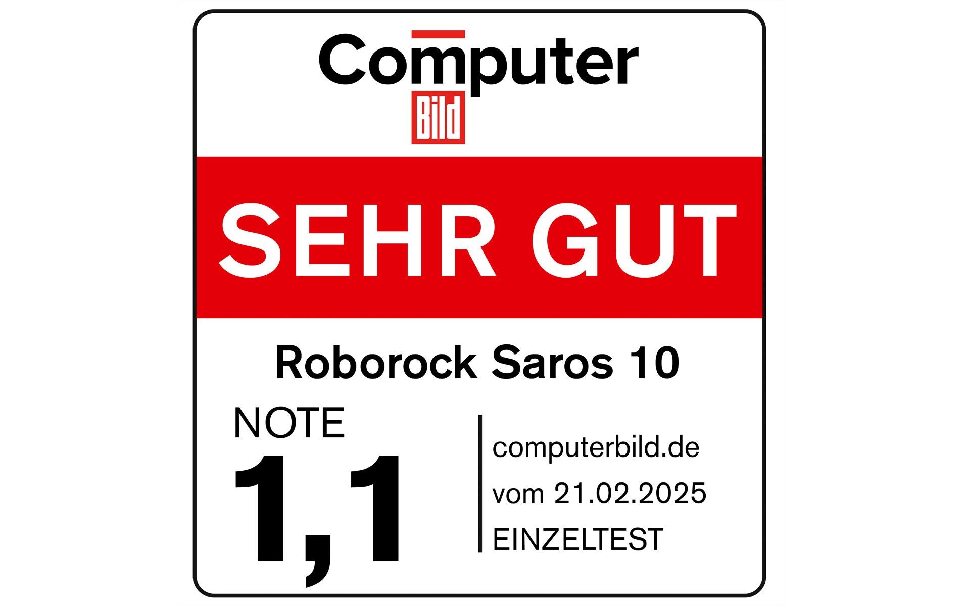 Roborock Saug- und Wischroboter Saros 10 Weiss