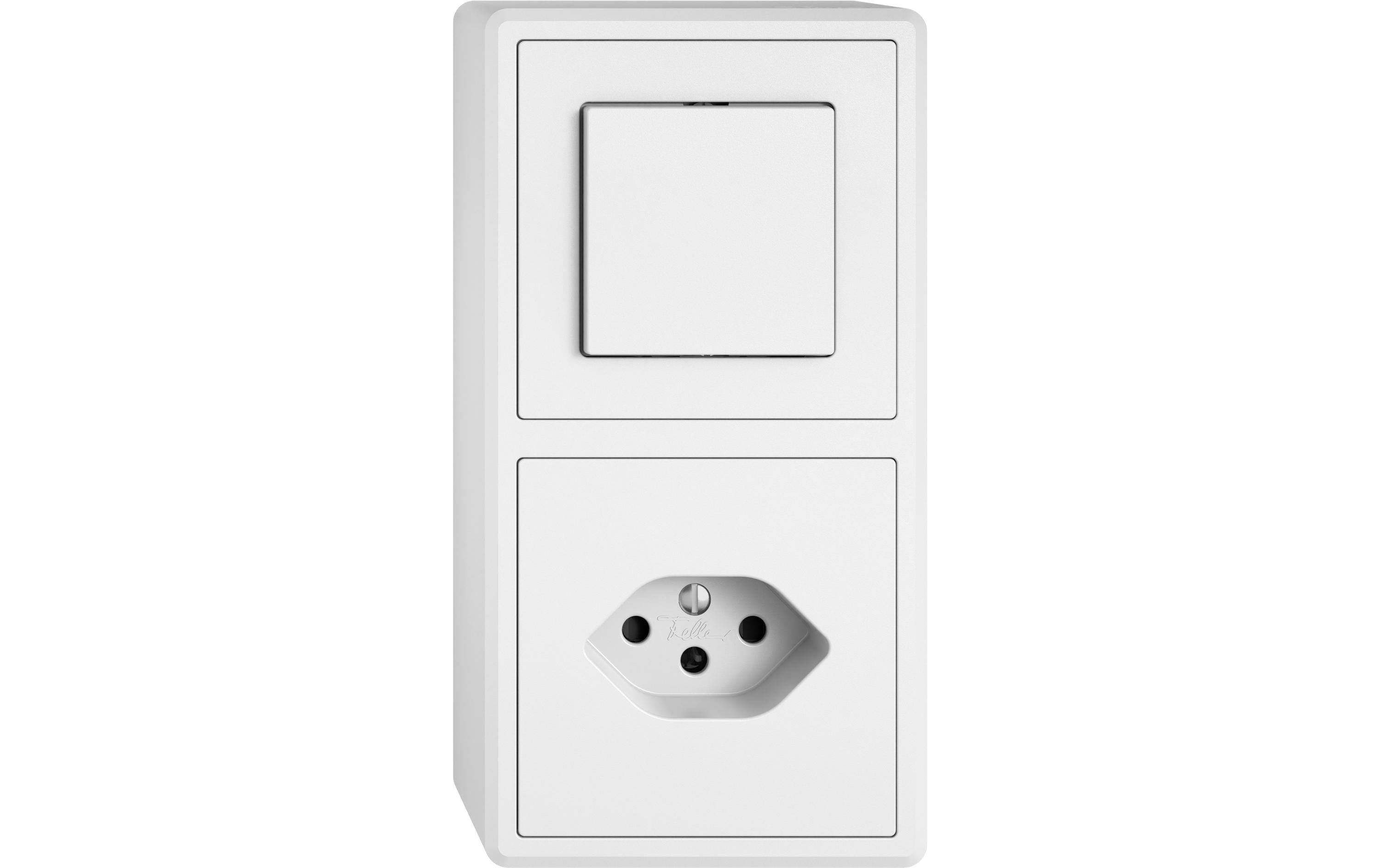 Feller EDIZIOliv Kombination 1 x T13 - 1 x S3, Weiss Feller EDIZIOliv Kombination 1 x T13 - 1 x S3, Weiss