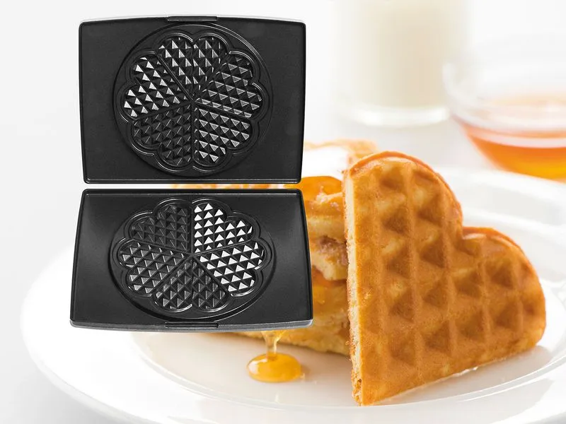 FRITEL Backplatten herzförmige Waffel Aluminium-Druckguss