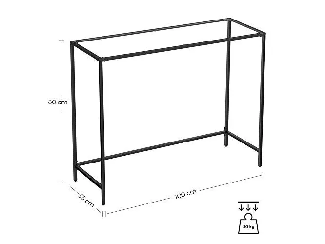 VASAGLE Konsolentisch 100 x 35 x 80 cm, Schwarz VASAGLE Konsolentisch 100 x 35 x 80 cm, Schwarz