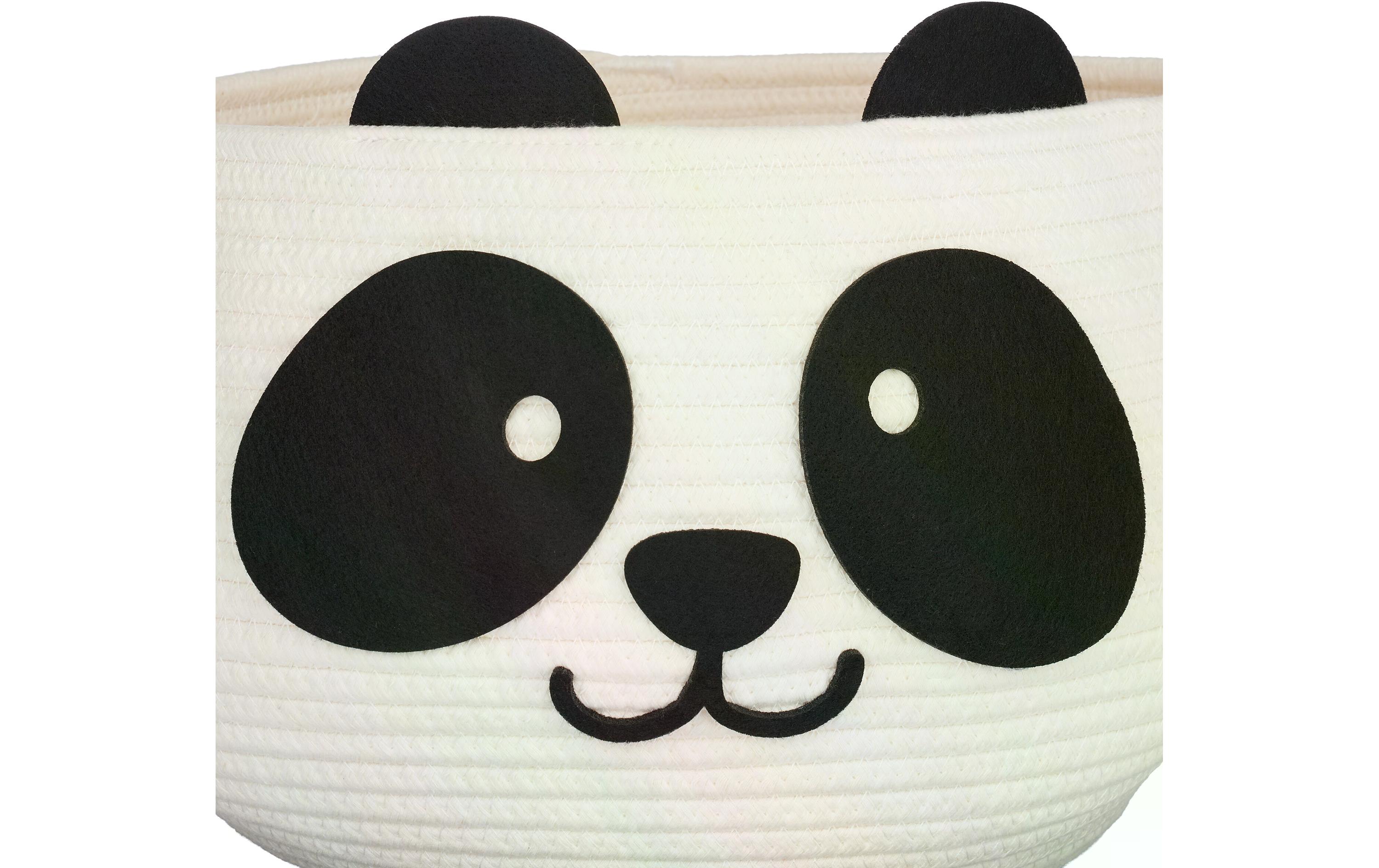 relaxdays Spielzeugkorb Filz Panda