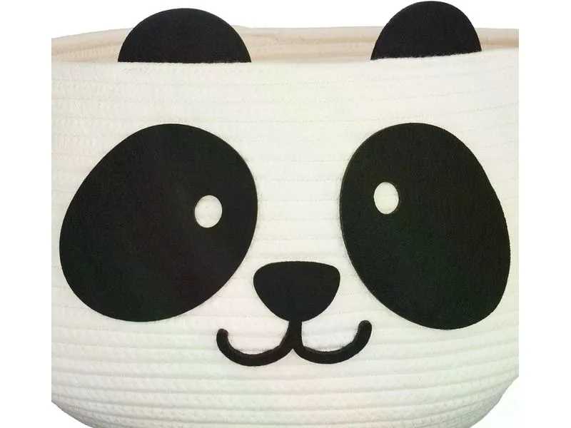 relaxdays Spielzeugkorb Filz Panda relaxdays Spielzeugkorb Filz Panda