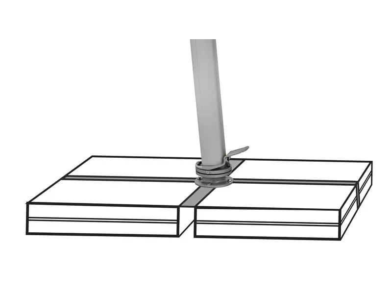 Suncomfort by Glatz Sonnenschirm Varioflex Solar LED, 300 x 300 cm, Light Grey Suncomfort by Glatz Sonnenschirm Varioflex Solar LED, 300 x 300 cm, Light Grey