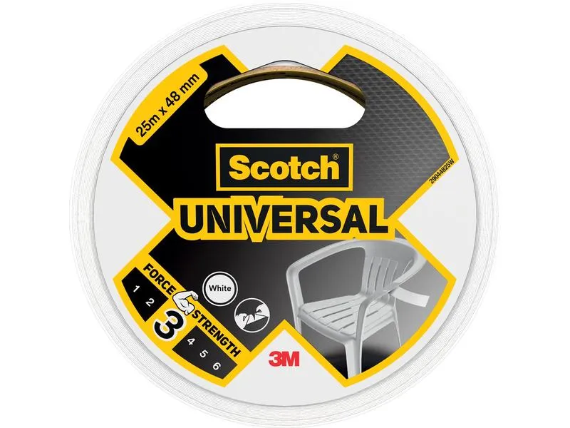 3M Klebeband Scotch Universal 48 mm x 25 m, Weiss 3M Klebeband Scotch Universal 48 mm x 25 m, Weiss