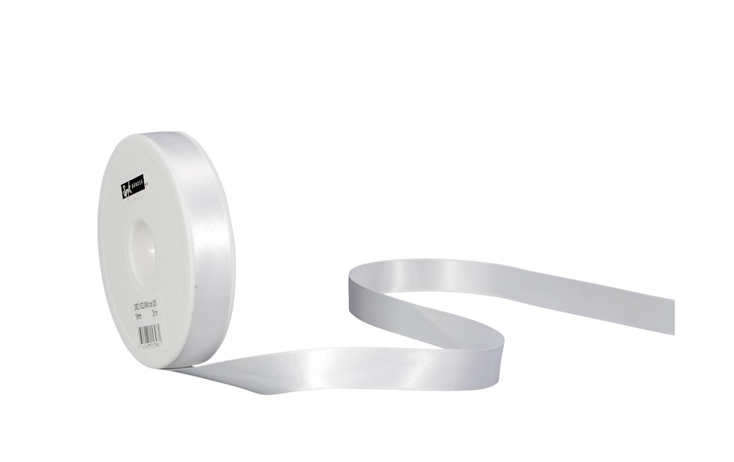 Spyk Satinband 16 mm x 25 m, Weiss