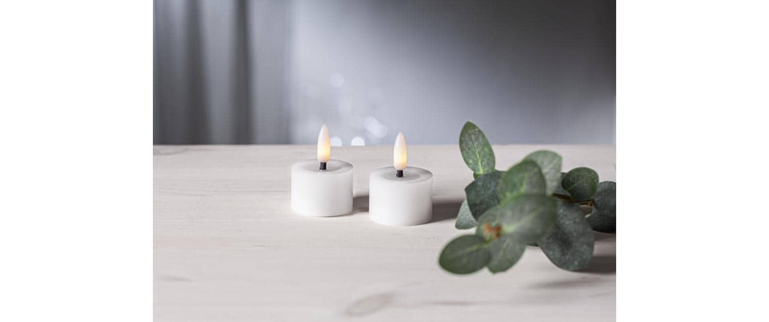 Star Trading LED Teelichter Set 2 Pack Flow 5 cm – weiss