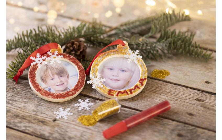 Creativ Company Bastelset Weihnachtskugeln Bilderrahmen Foto