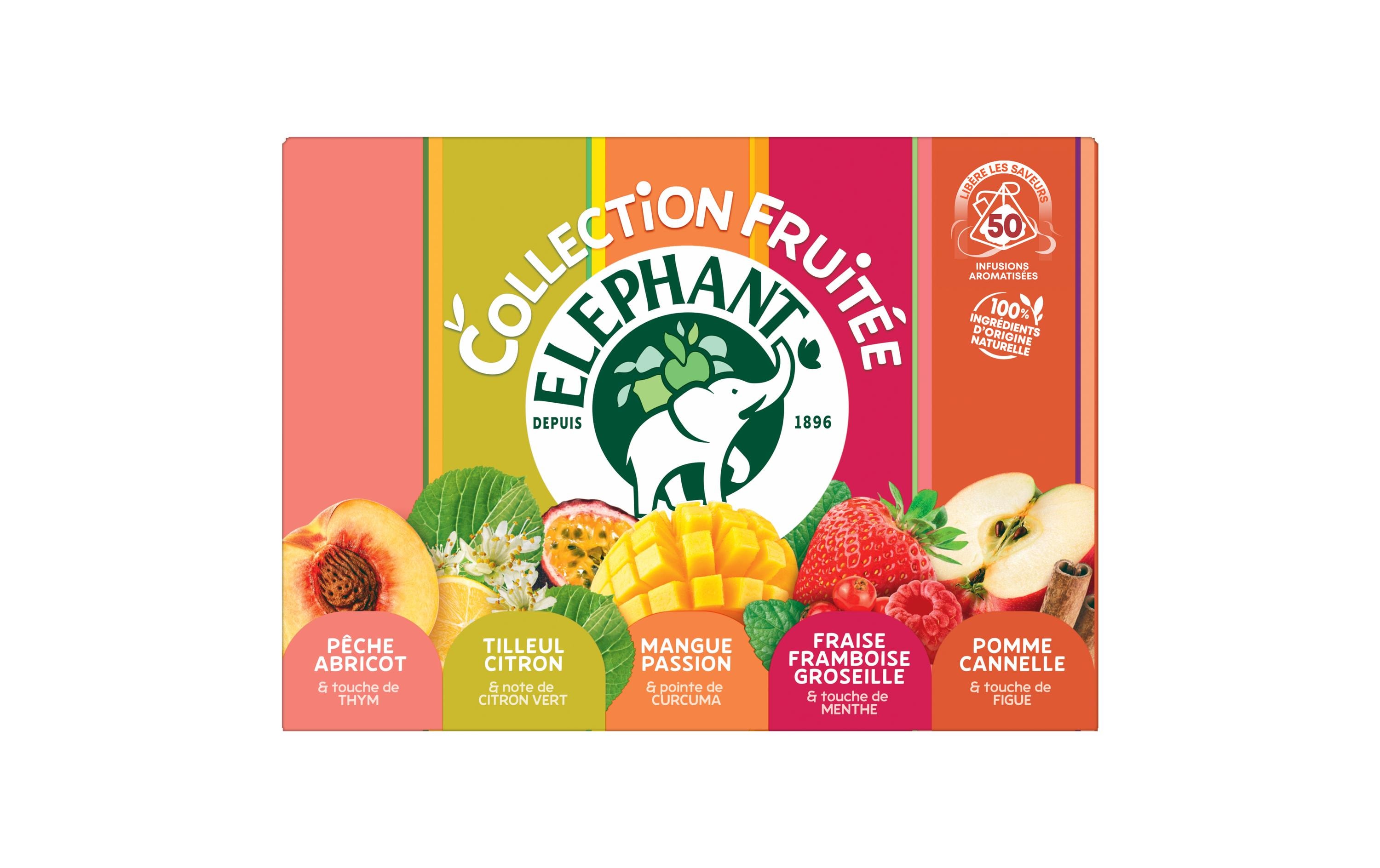 Eléphant Teebeutel Collection Fruitée 50 Stück
