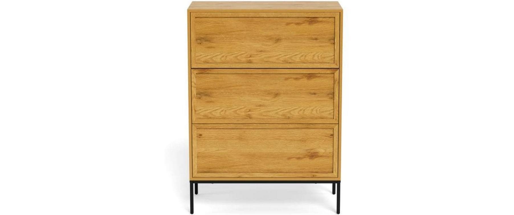 AC Design Kommode Palmdale 80 x 40 x 110 cm, Eiche hell
