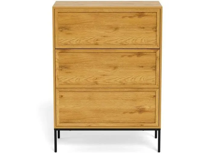 AC Design Kommode Palmdale 80 x 40 x 110 cm, Eiche hell AC Design Kommode Palmdale 80 x 40 x 110 cm, Eiche hell