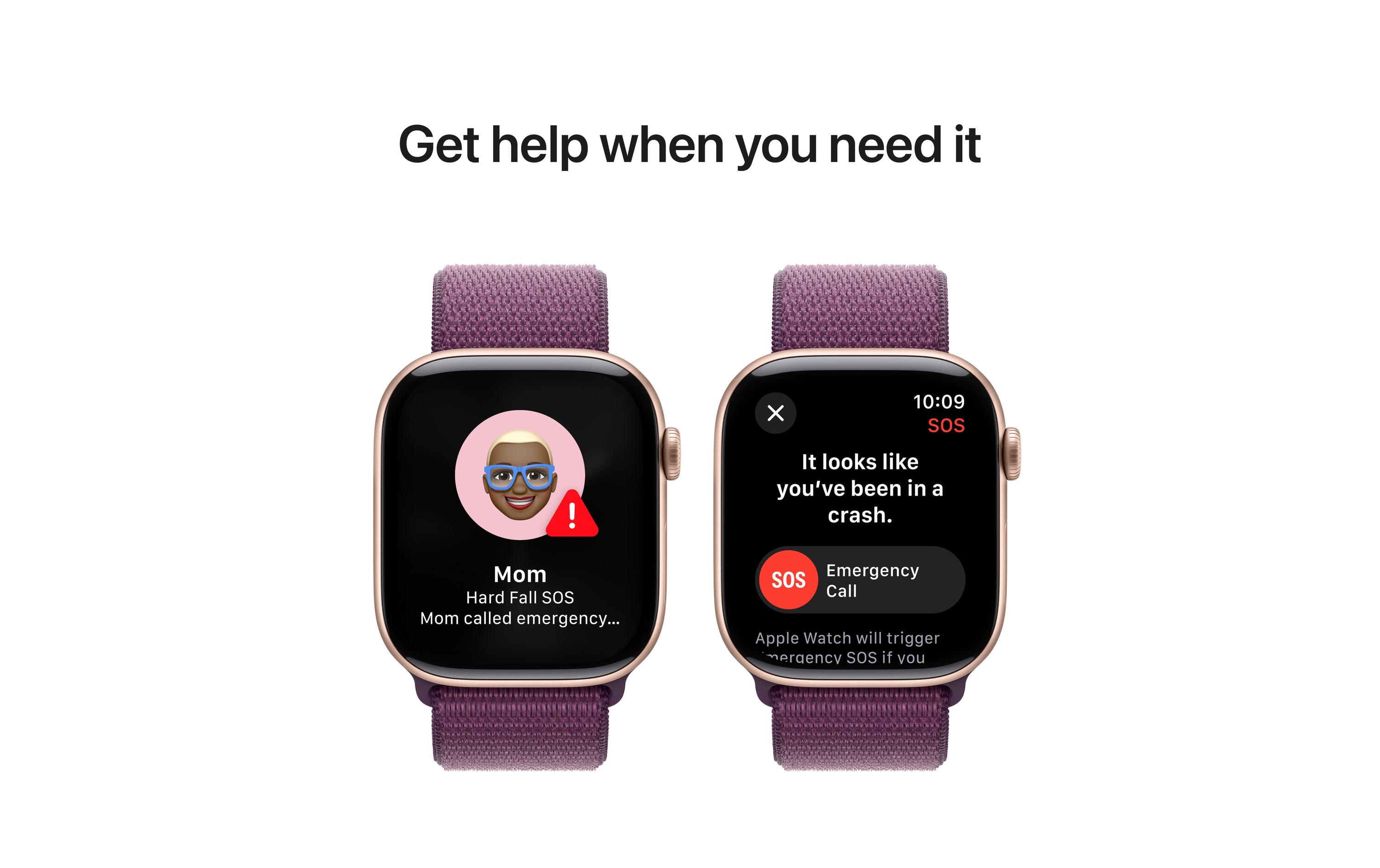 Apple Watch Series 10 46 mm Alu Roségold Loop Plum