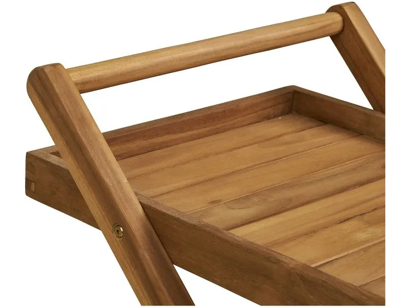 House Nordic Servierwagen Pasaku, 86 x 50 x 81 cm, Teakholz, Natur