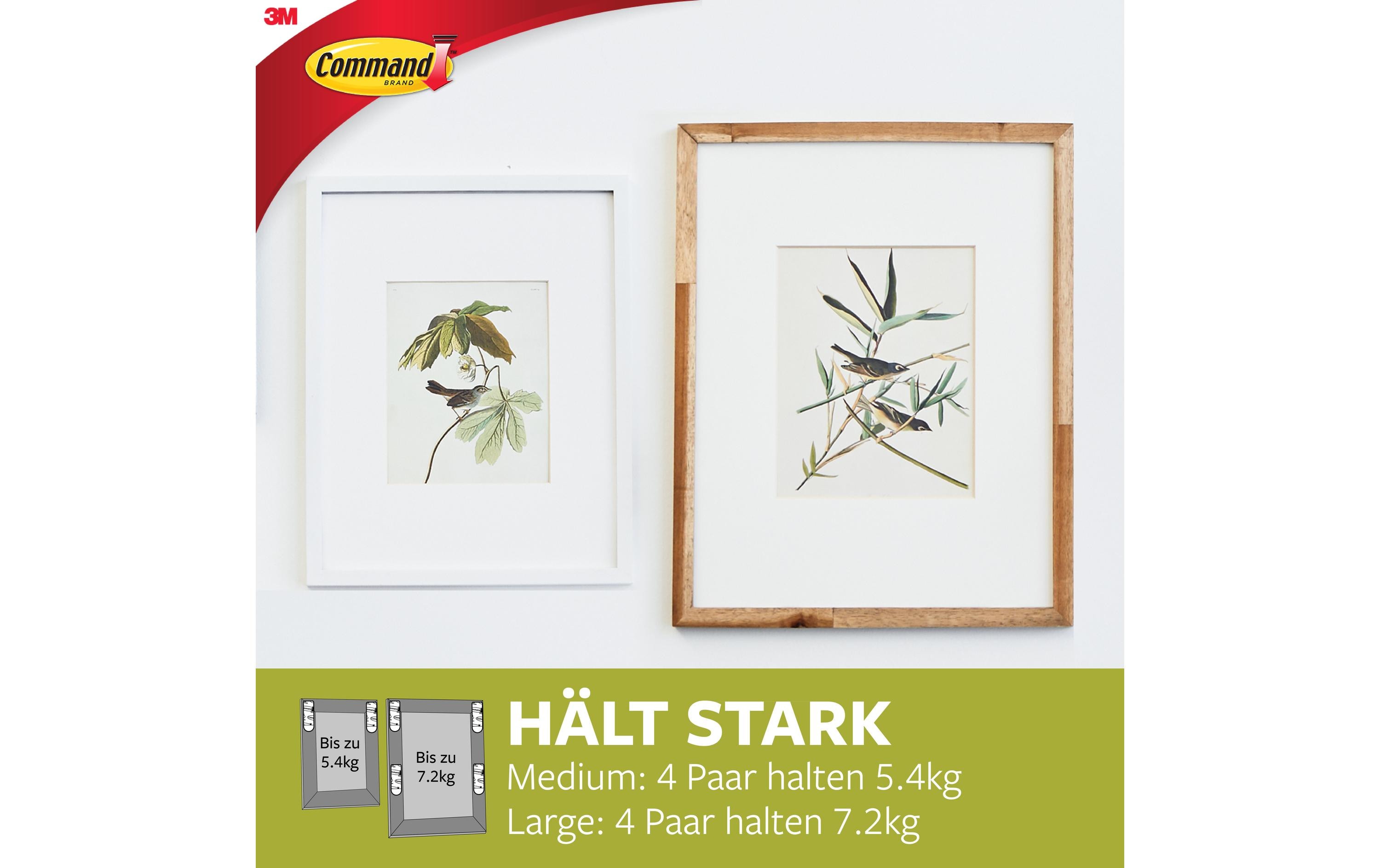 Command Klebepad Command L 8 Stück, M 4 Stück, Weiss