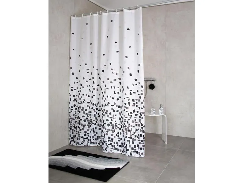 Ridder Duschvorhang Zelda 180 x 200 cm, Schwarz/Weiss Ridder Duschvorhang Zelda 180 x 200 cm, Schwarz/Weiss