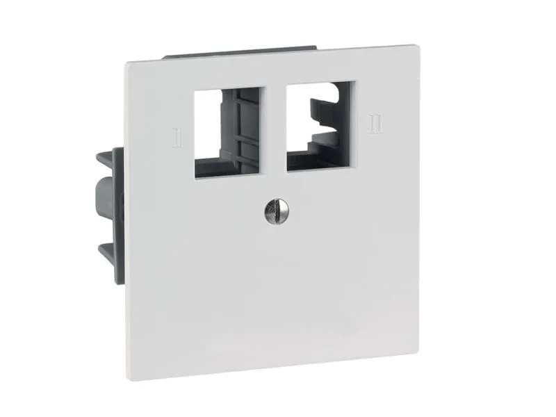R&M Netzwerkdose EDIZIOdue 60 x 60, 2x 1 Port leer, Cat 6A, Ws