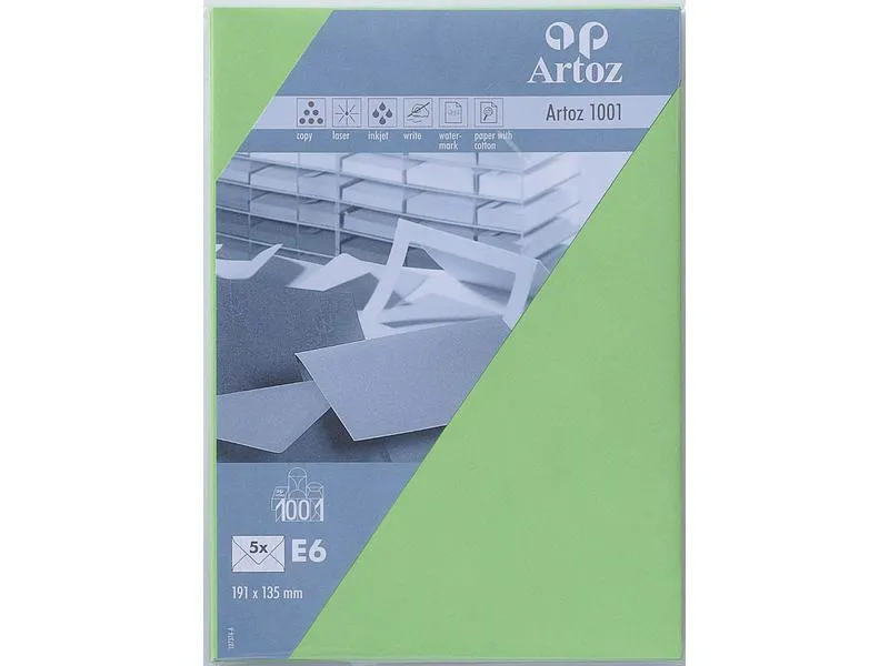 Artoz Couvert 1001, E6, 5 Stück, Birkengrün Artoz Couvert 1001, E6, 5 Stück, Birkengrün