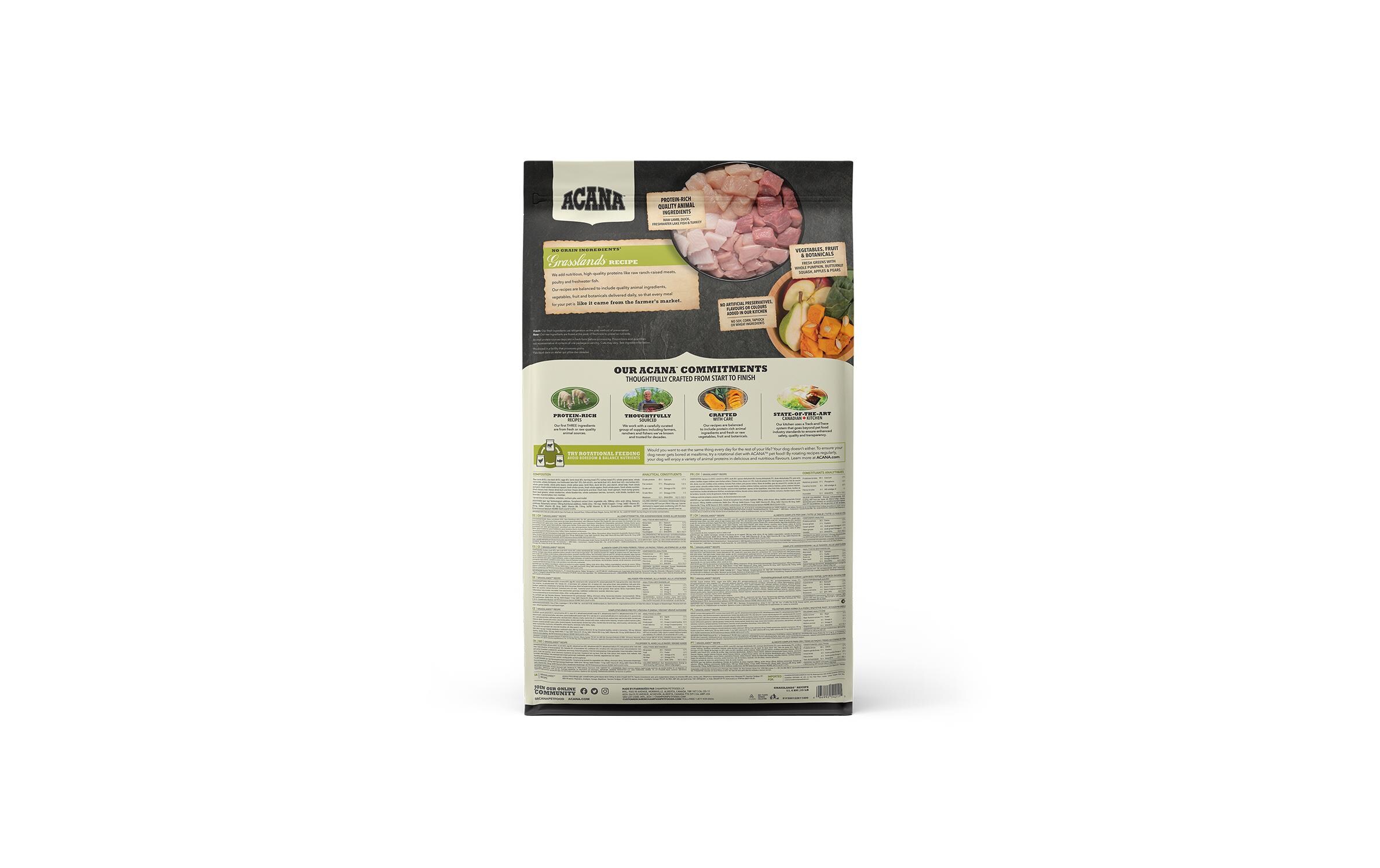 Acana Trockenfutter Regionals Grasslands Recipe, 11.4 kg