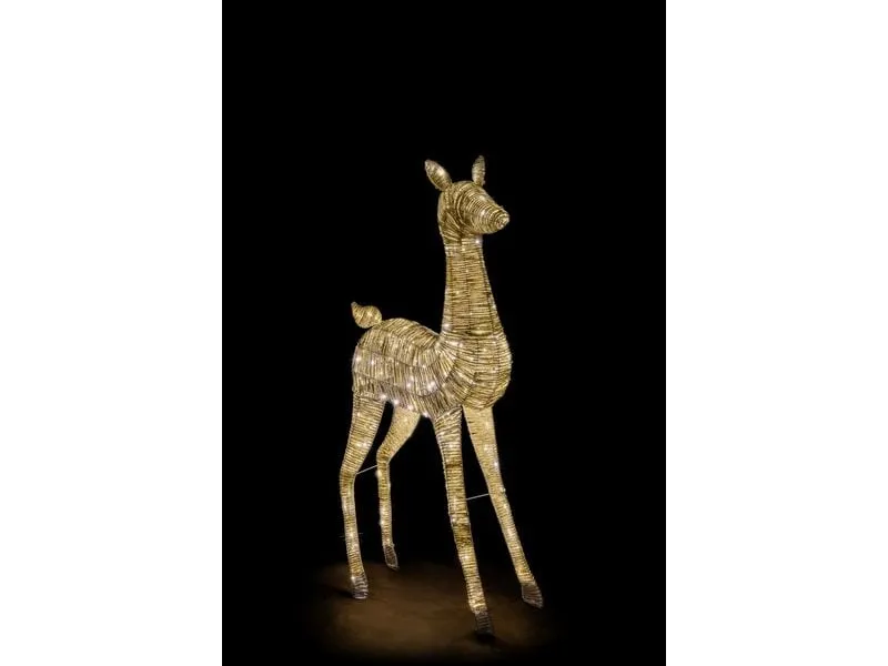 STT LED-Figur Gold reindeer, 180 cm, Gold
