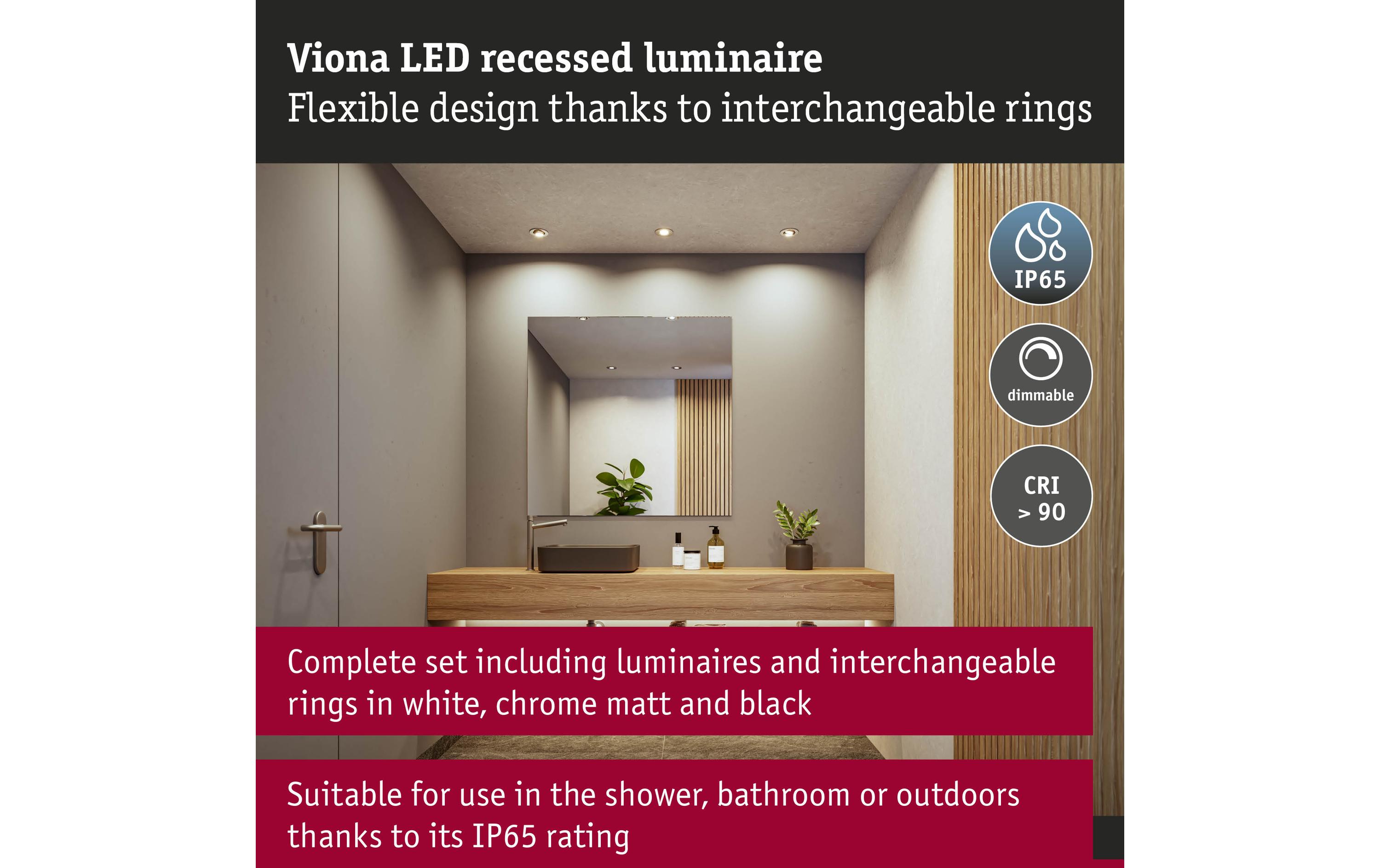 Paulmann LED Einbauleuchte Viona Einzelleuchte Paulmann LED Einbauleuchte Viona Einzelleuchte