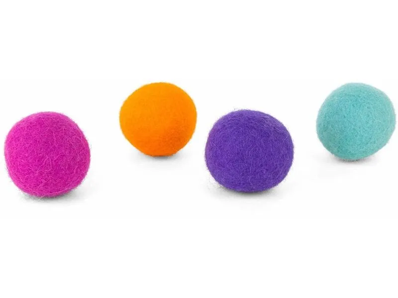 District 70 Katzen-Spielzeug Glow Felt Ball Toys, 35 mm, 4 Stück District 70 Katzen-Spielzeug Glow Felt Ball Toys, 35 mm, 4 Stück