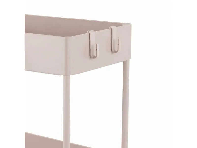 relaxdays Küchenwagen Küchenwagen 39.5 x 38 x 21.5 cm, Beige