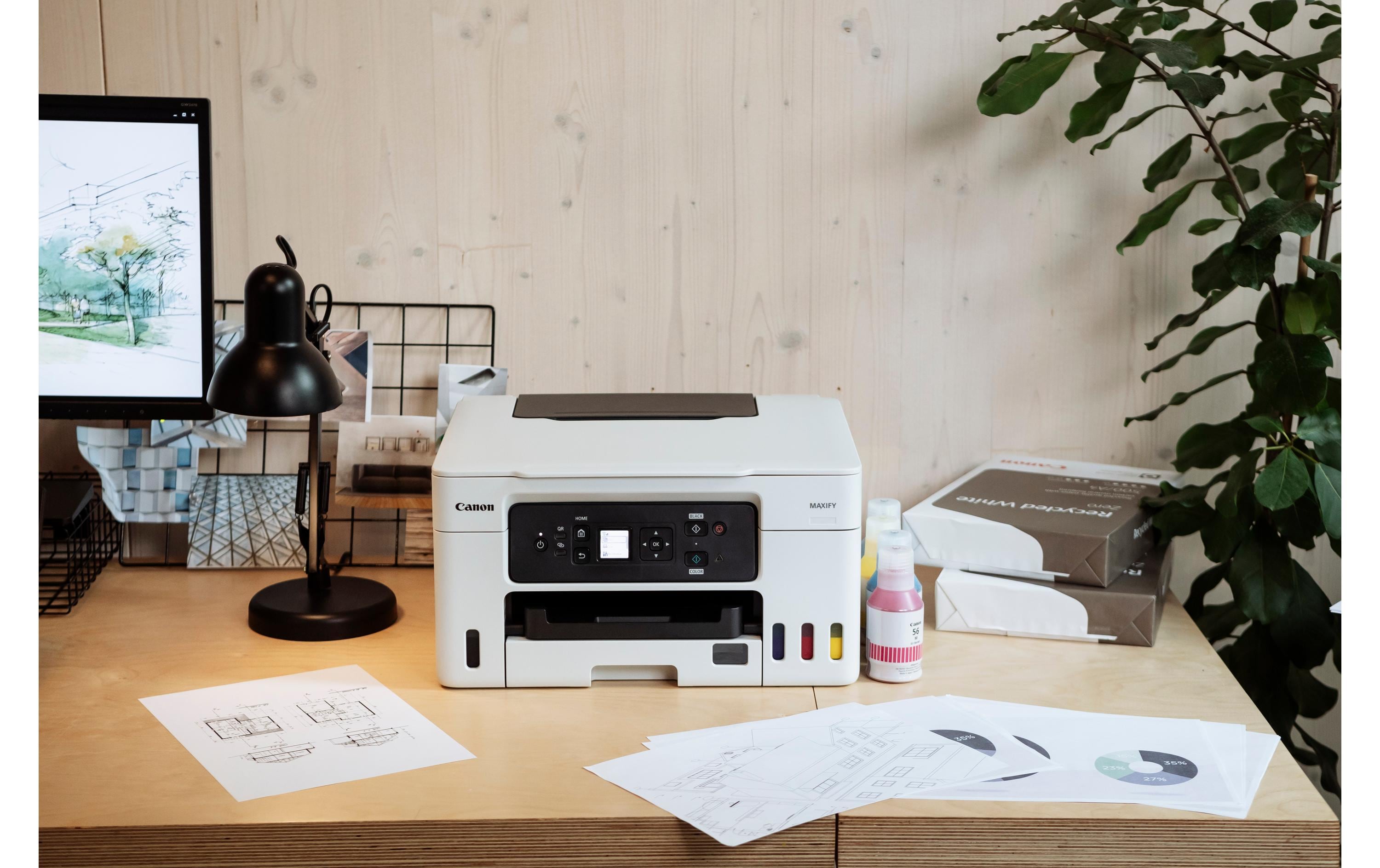 Canon Multifunktionsdrucker MAXIFY GX3050 + Tinte GI-56 PGBK