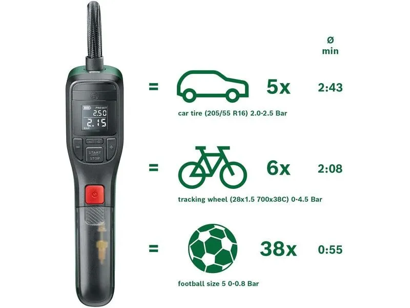 Bosch Akku-Druckluftpumpe EasyPump 3.6 V Bosch Akku-Druckluftpumpe EasyPump 3.6 V