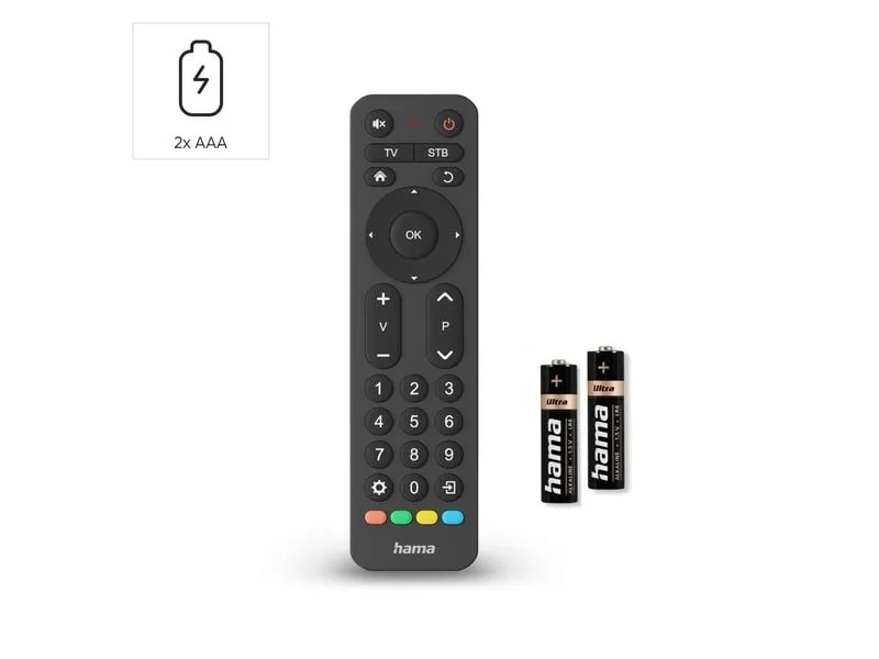 Hama Technics AG Universal-Fernbedienung Infrarot, für 2 Geräte, lernfähig Hama Technics AG Universal-Fernbedienung Infrarot, für 2 Geräte, lernfähig