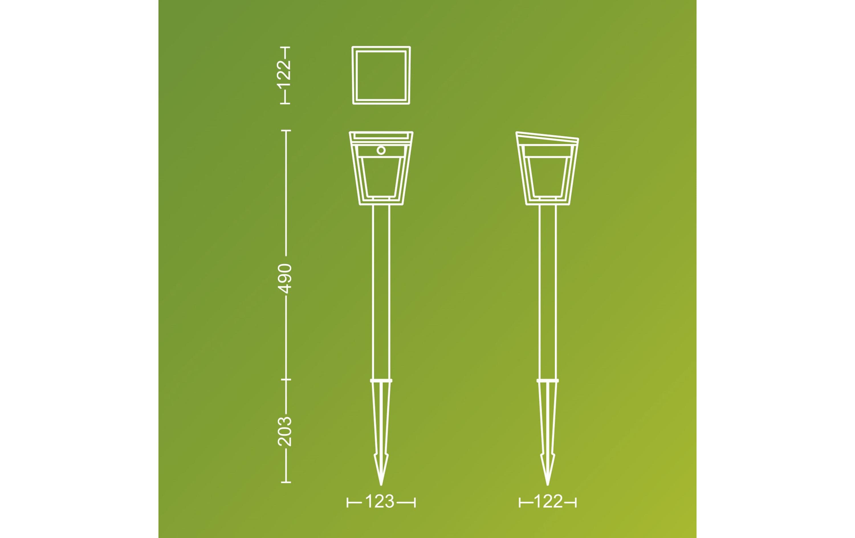 Philips Nissa Sockel Solar UE 3000K schwarz