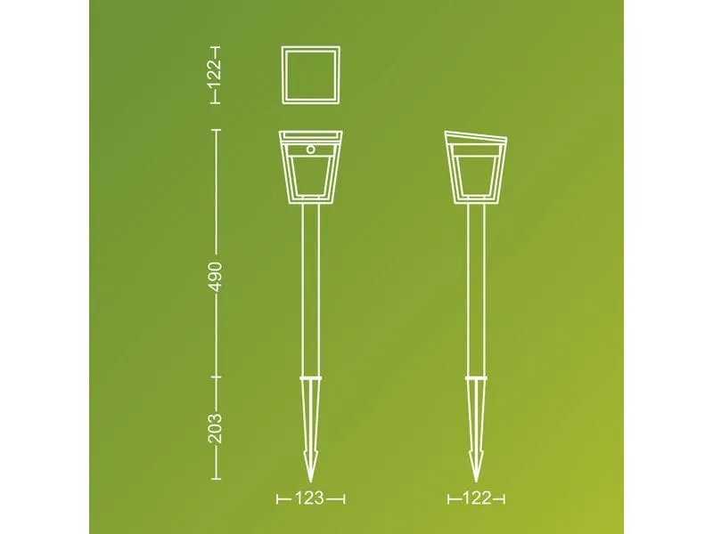 Philips Nissa Sockel Solar UE 3000K schwarz