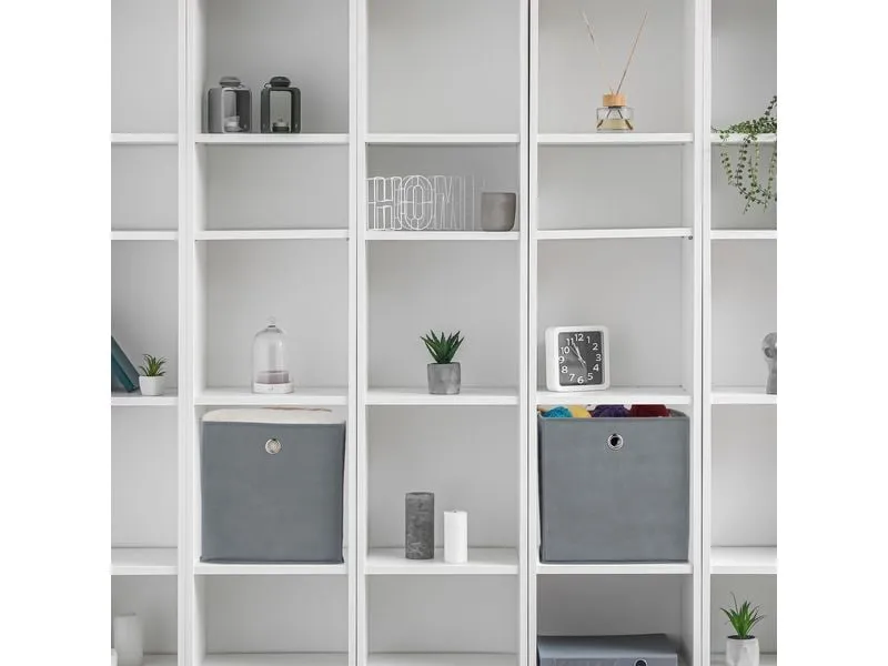 relaxdays Aufbewahrungsbox 4er Set Grau relaxdays Aufbewahrungsbox 4er Set Grau