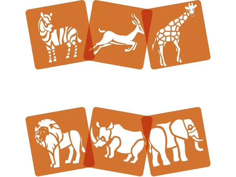 Avenue Mandarine Schablone 15 x 15 cm, Wüstentiere Avenue Mandarine Schablone 15 x 15 cm, Wüstentiere