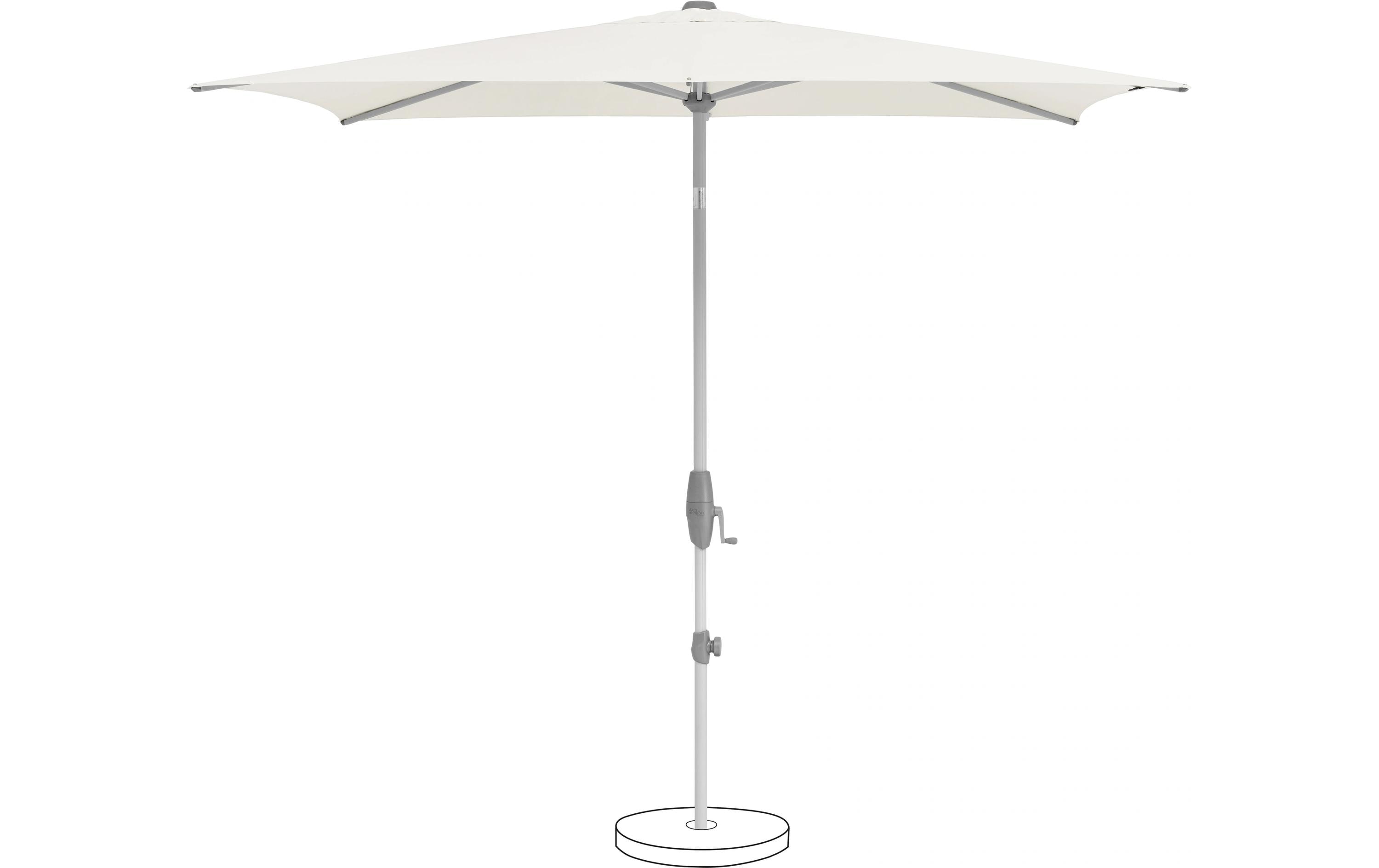 Suncomfort by Glatz Sonnenschirm Shell Turn, 250 x 200 cm, Sand White