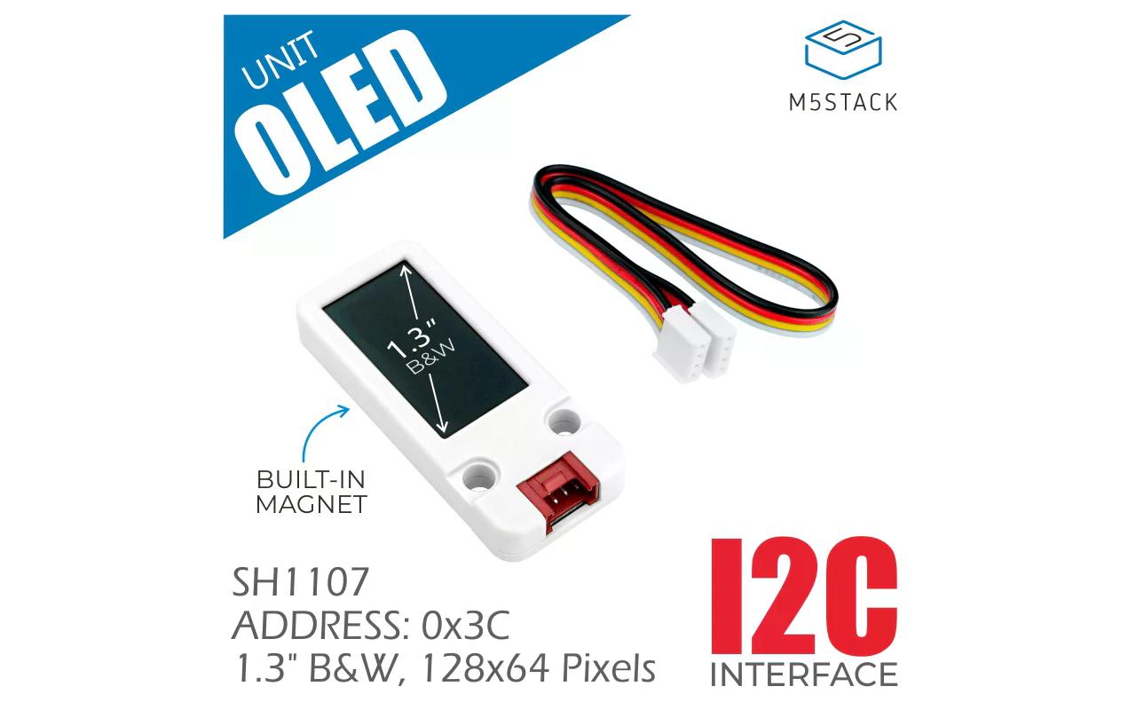 M5Stack Display OLED Unit 1.3 128 × 64 M5Stack Display OLED Unit 1.3 128 × 64