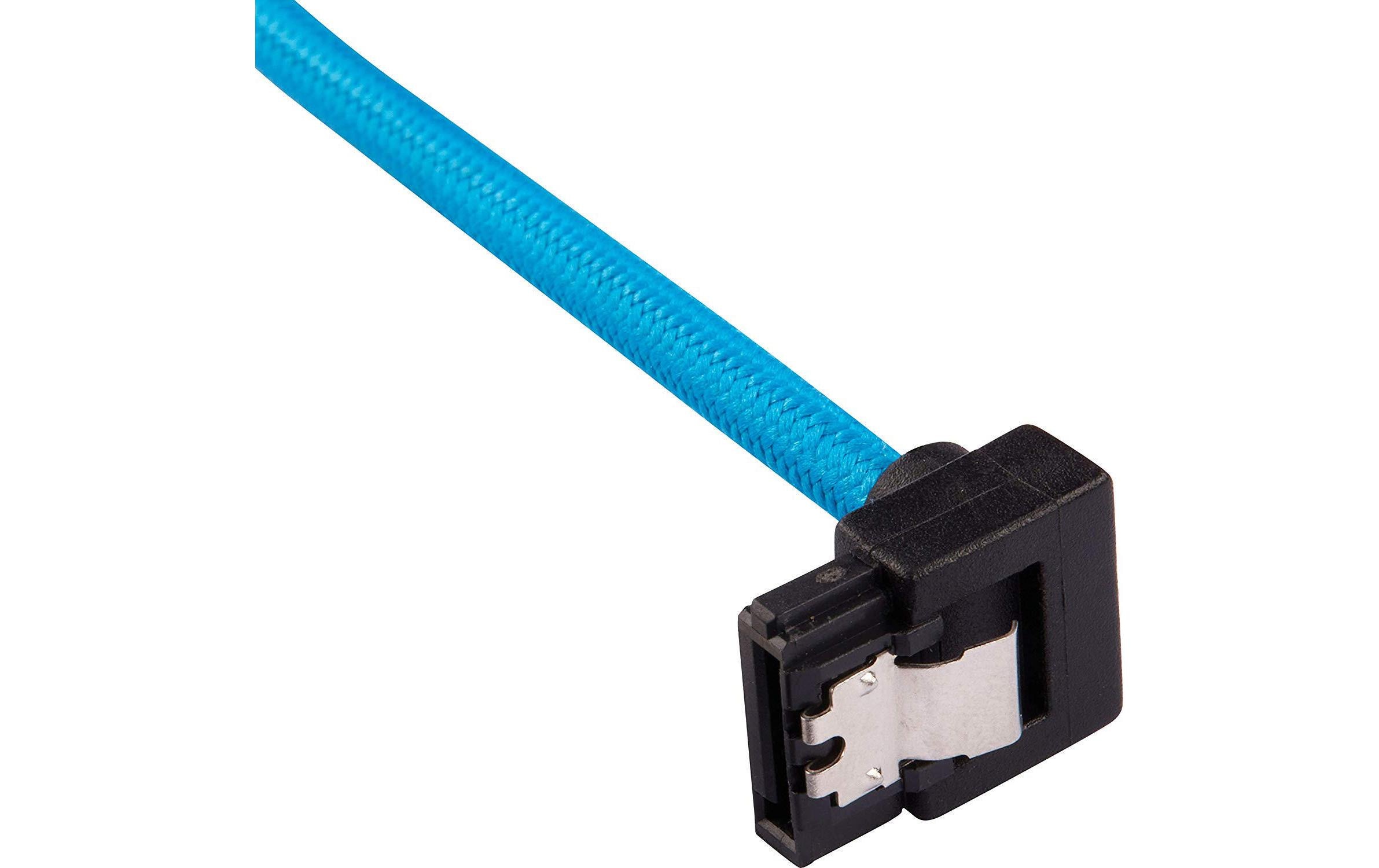 Corsair SATA3-Kabel Premium Set Blau 30 cm gewinkelt