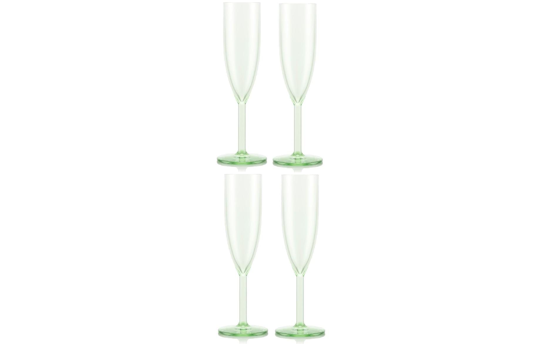 Bodum Outdoor-Champagnerglas Oktett 120 ml, Grün, 4 Stück