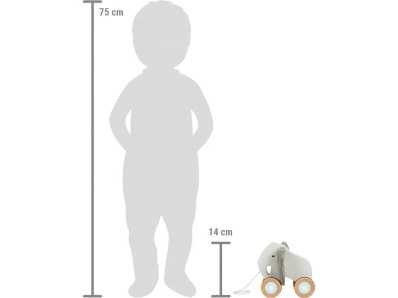 small foot Nachziehspielzeug Nachziehtier Elefant mit Knisterohren small foot Nachziehspielzeug Nachziehtier Elefant mit Knisterohren