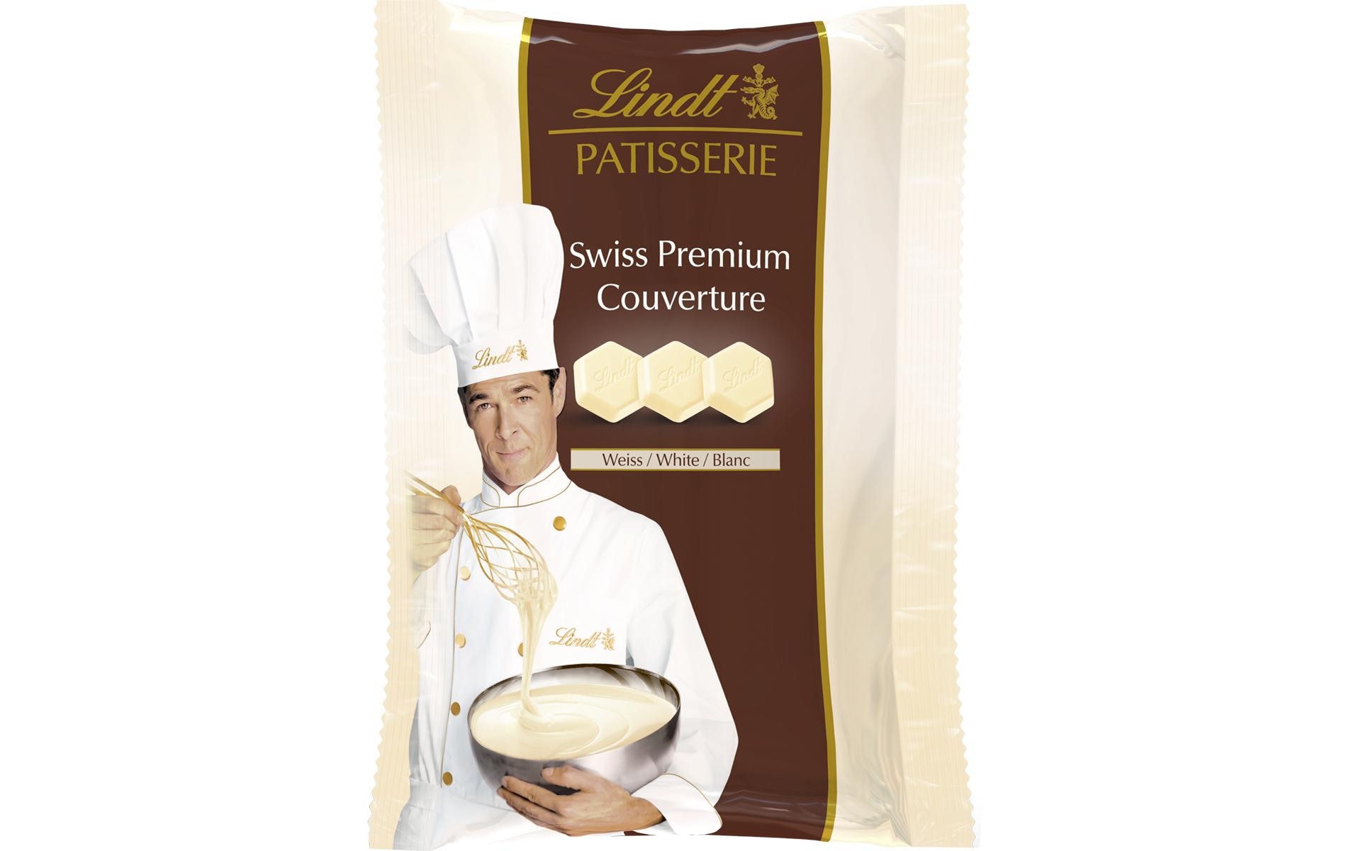 Lindt Schokolade Patisserie Weiss Swiss Premium Couverture 500 g Lindt Schokolade Patisserie Weiss Swiss Premium Couverture 500 g