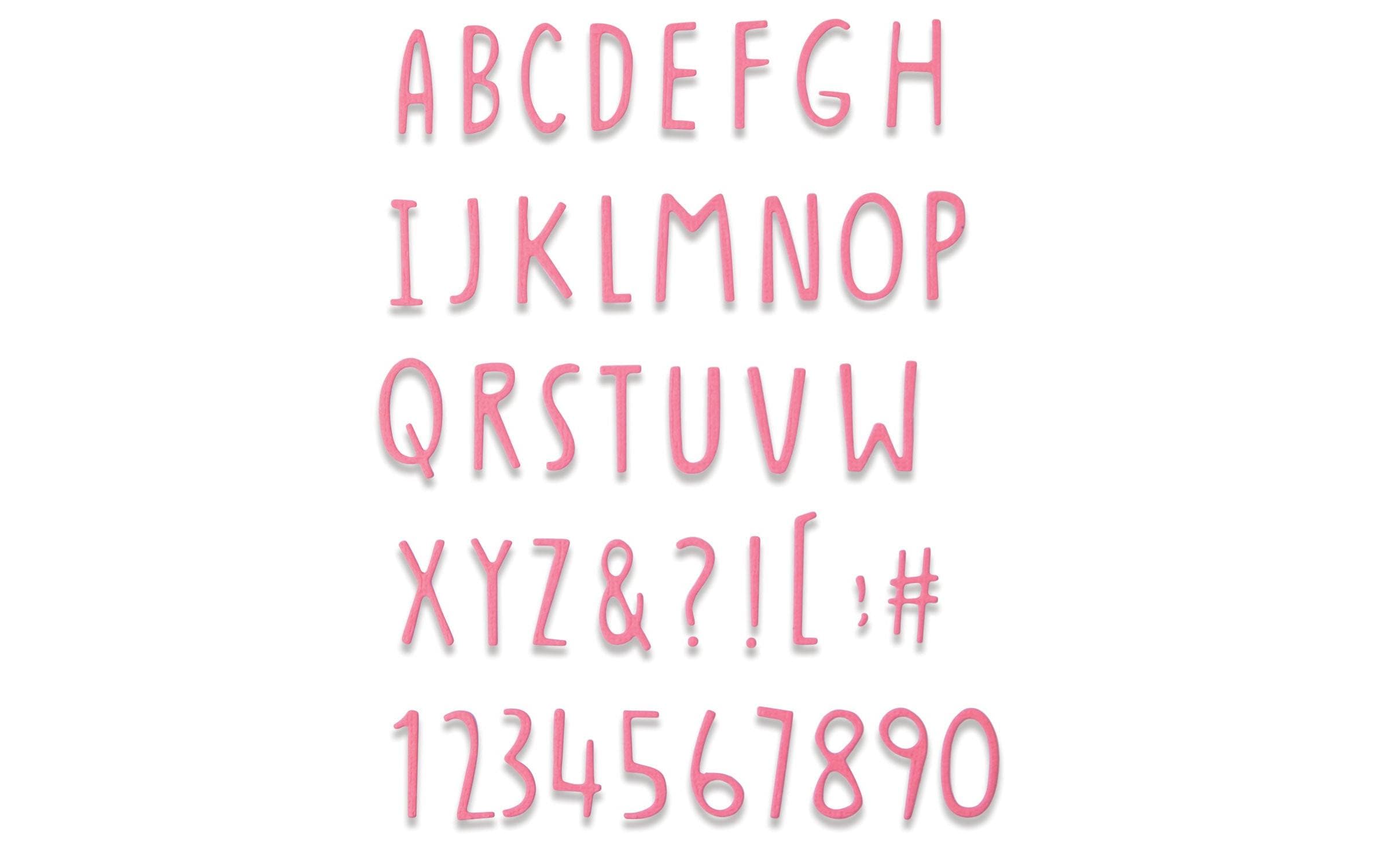 Sizzix Stanzschablone Alphabet, Zahlen und Symbole , Blatt Sizzix Stanzschablone Alphabet, Zahlen und Symbole , Blatt