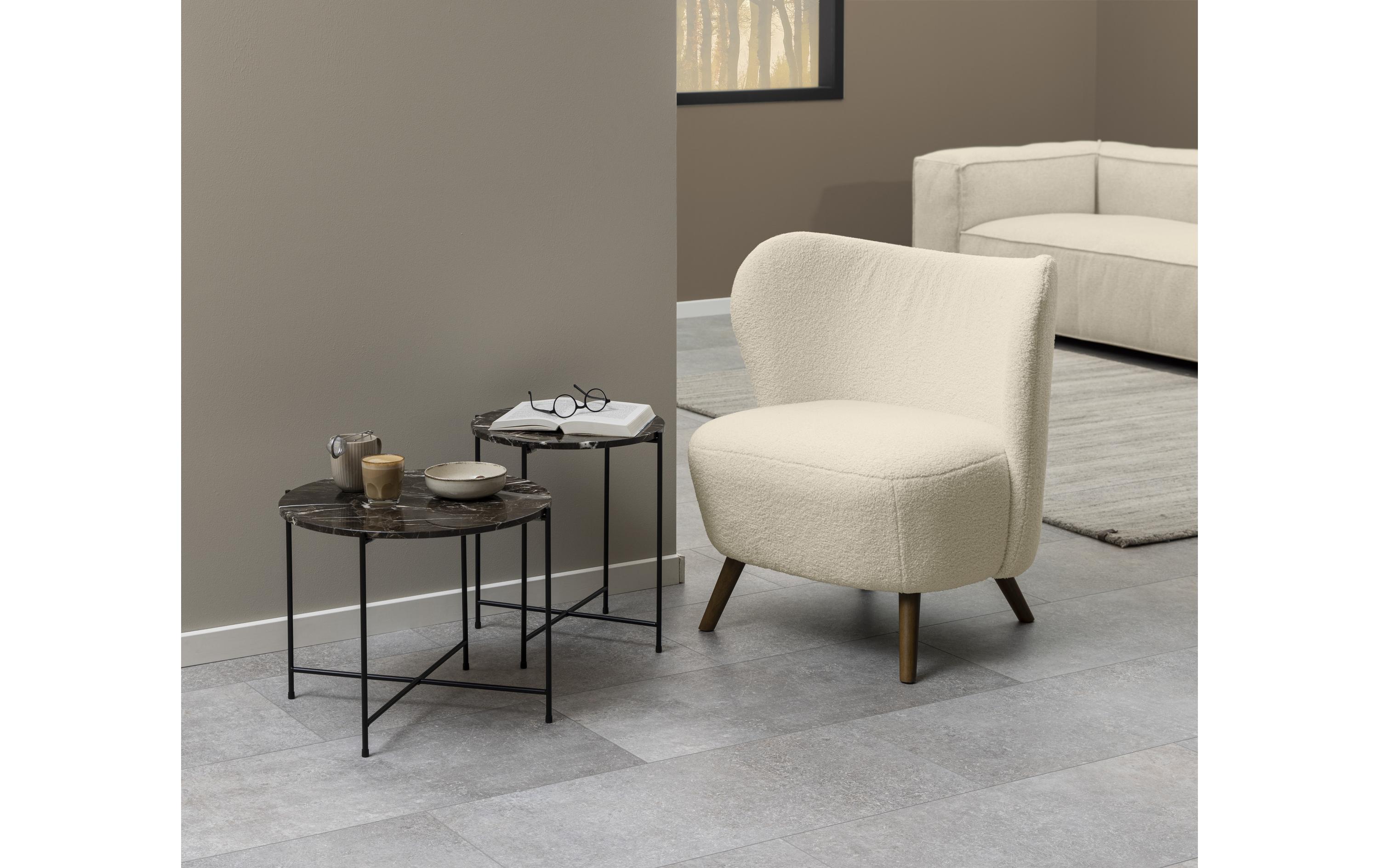 AC Design Sessel Crosby Holz/Textil, Cream