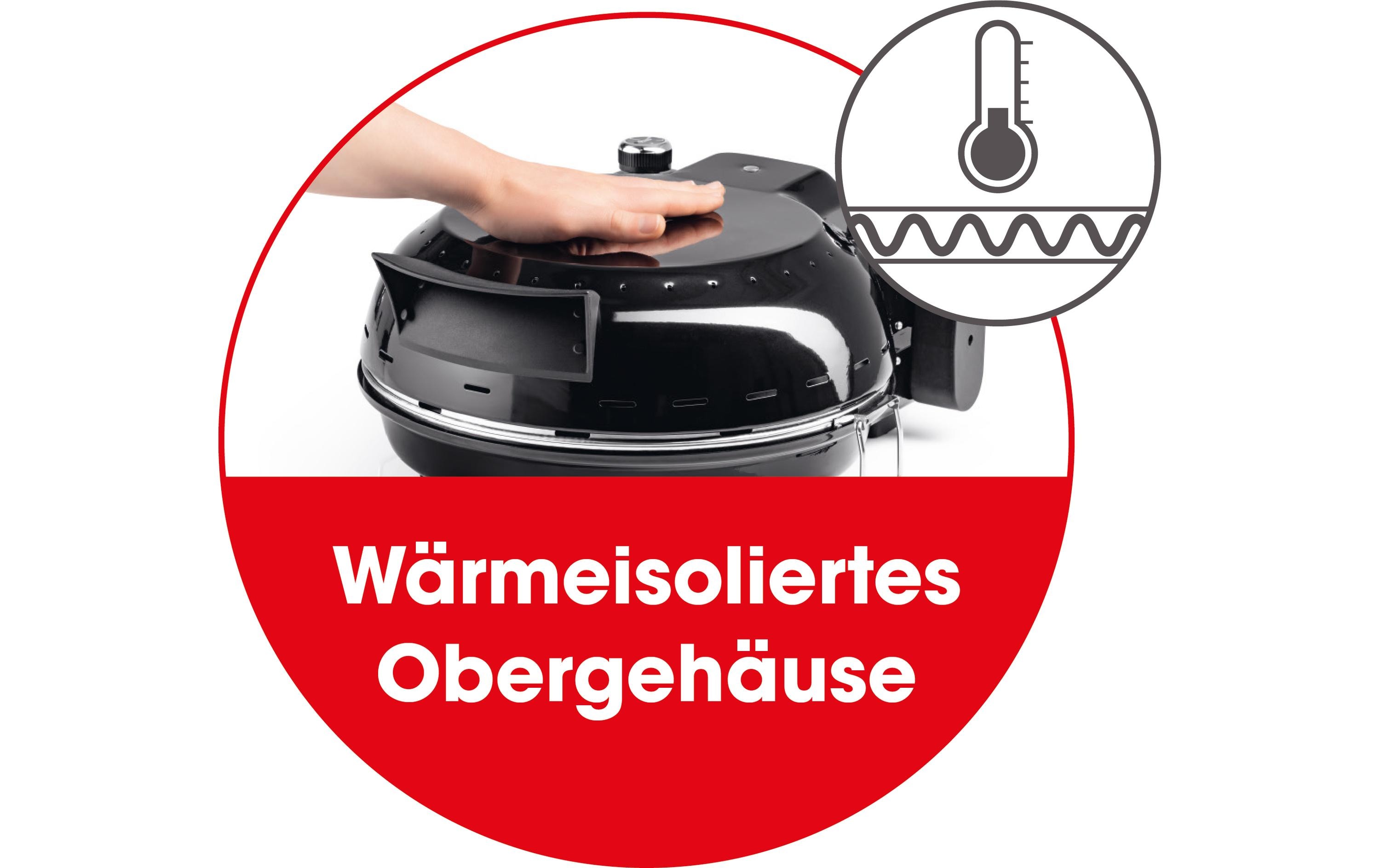 GOURMETmaxx Pizzaofen Ø 30 cm, Schwarz