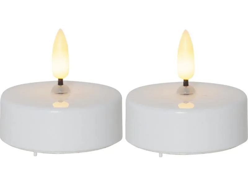 Star Trading LED Teelichter Set Flamme Ø 5.8 x 5.5 cm, Weiss, 2 Stk Star Trading LED Teelichter Set Flamme Ø 5.8 x 5.5 cm, Weiss, 2 Stk