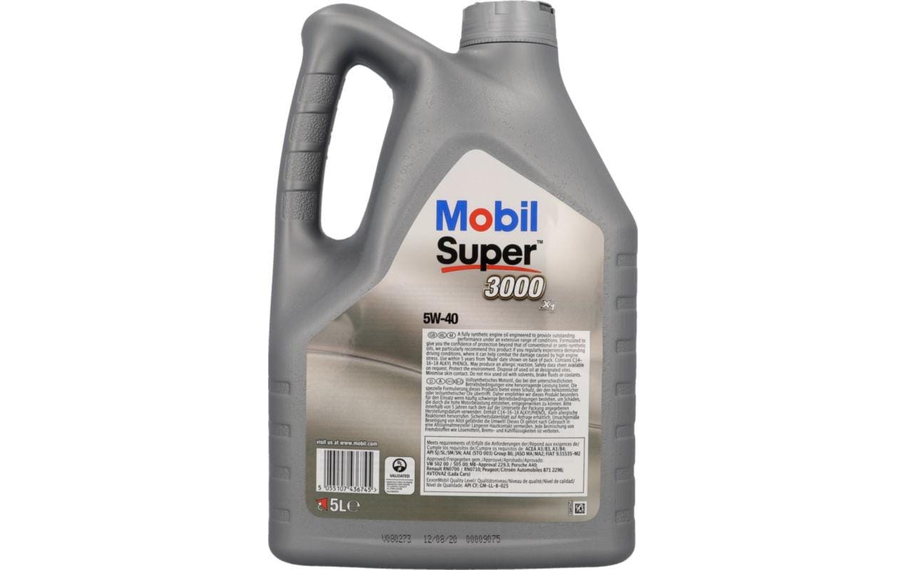 Mobil Motorenöl Super 3000 X1 5W-40, 5 l Mobil Motorenöl Super 3000 X1 5W-40, 5 l