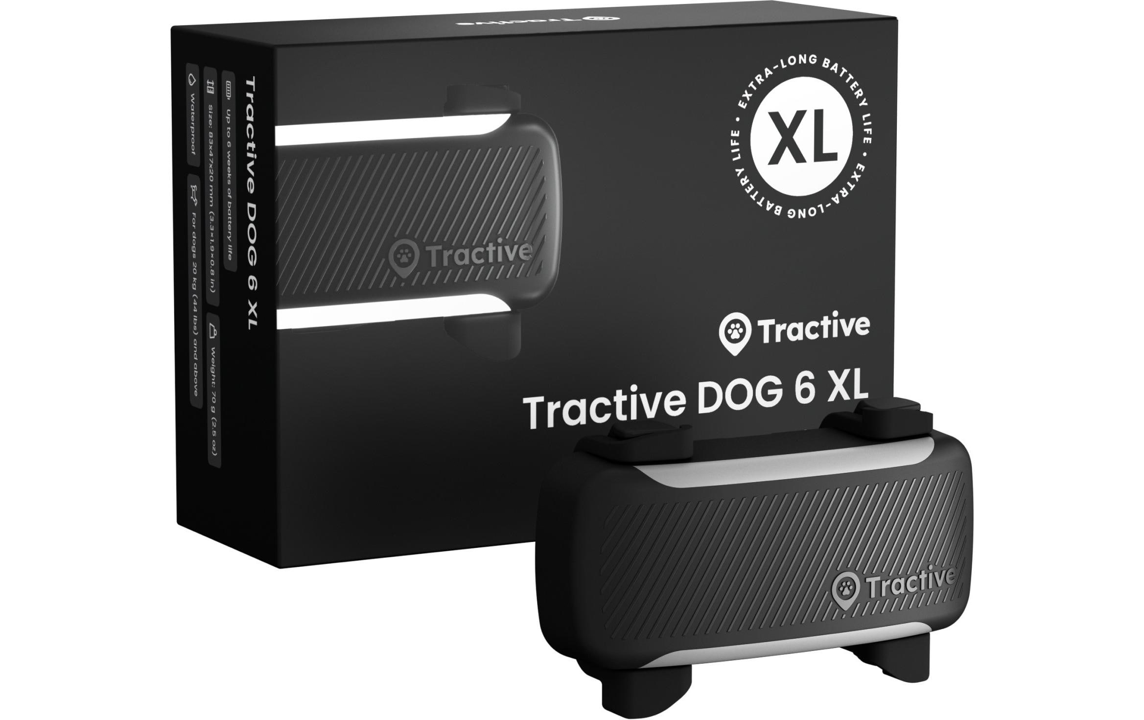 tractive Tractive DOG 6 Xl – black Schwarz, für grosse Hunde ab 20 kg