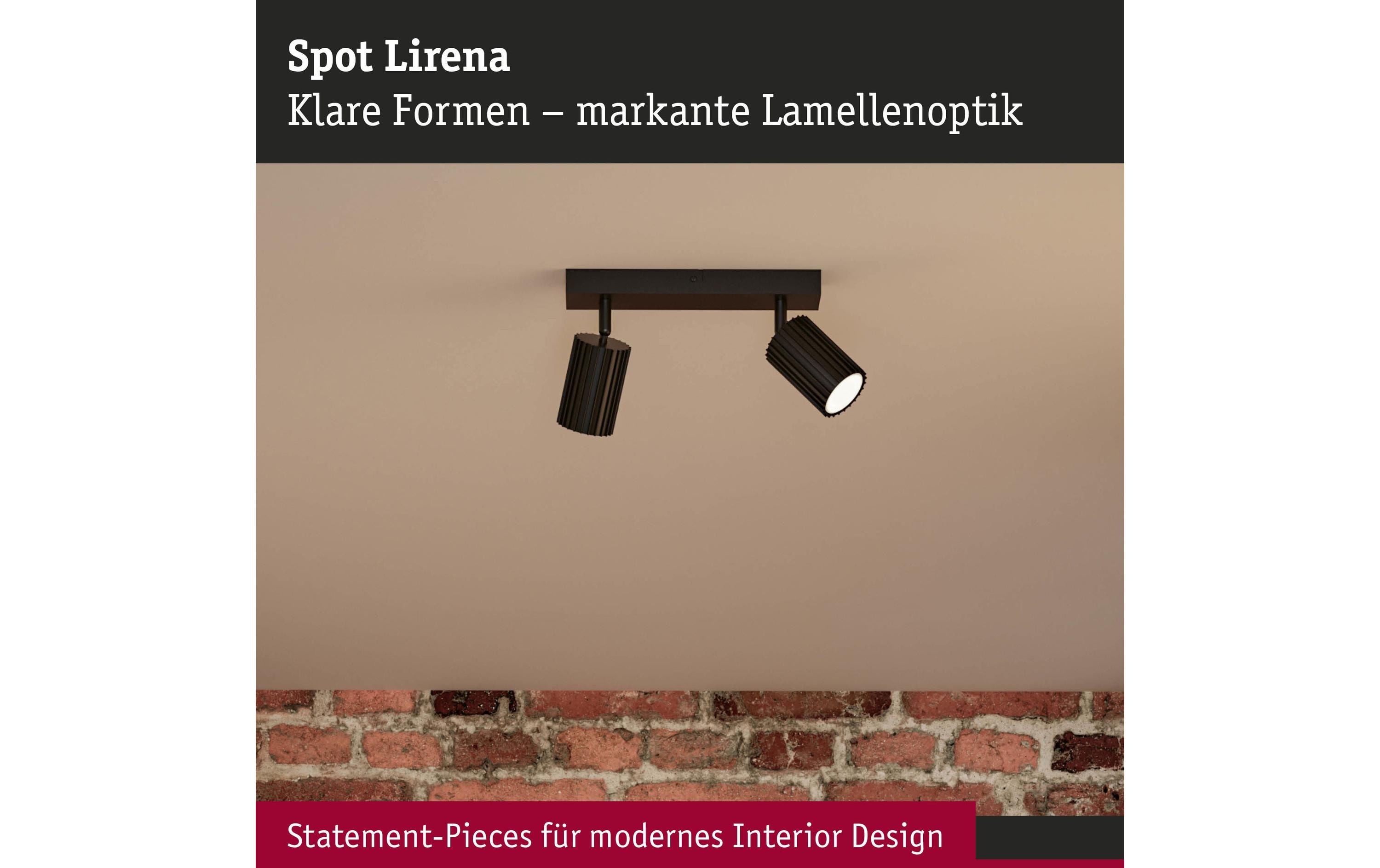 Paulmann Spotlight Lirena GU10 max. 2 x 10W Schwarz matt Metall