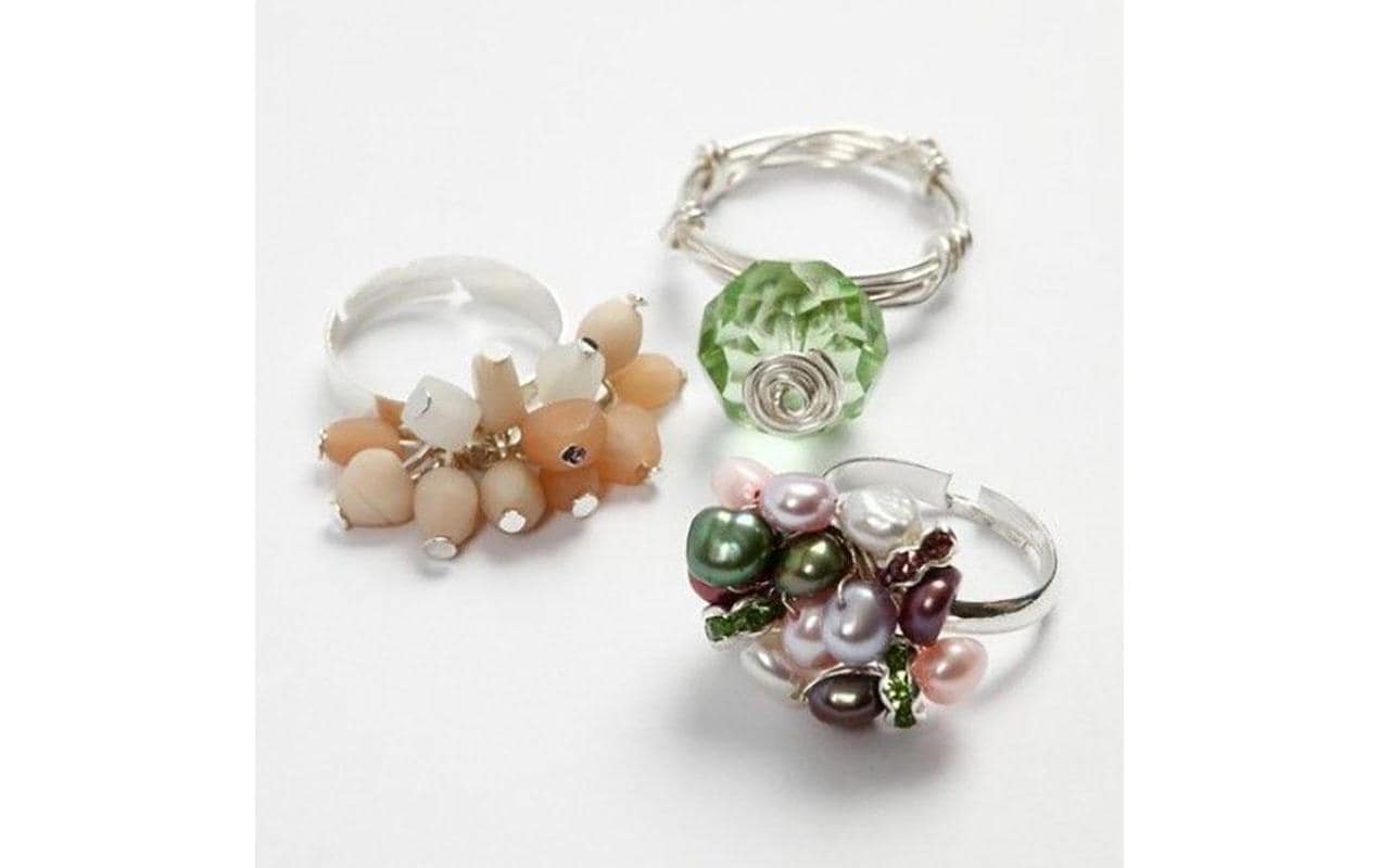 Creativ Company Fingerring Versilbert, 3 Stk. Creativ Company Fingerring Versilbert, 3 Stk.