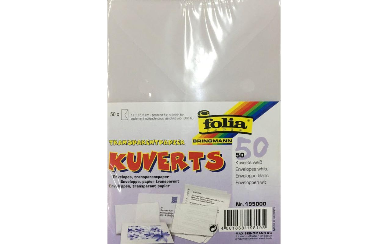 Folia Couvert 110 x 155 mm Transparent 50 Stück