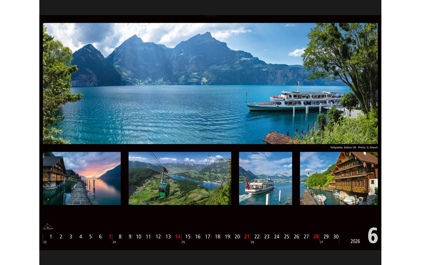 Calendaria Kalender Panoramic Switzerland 2026