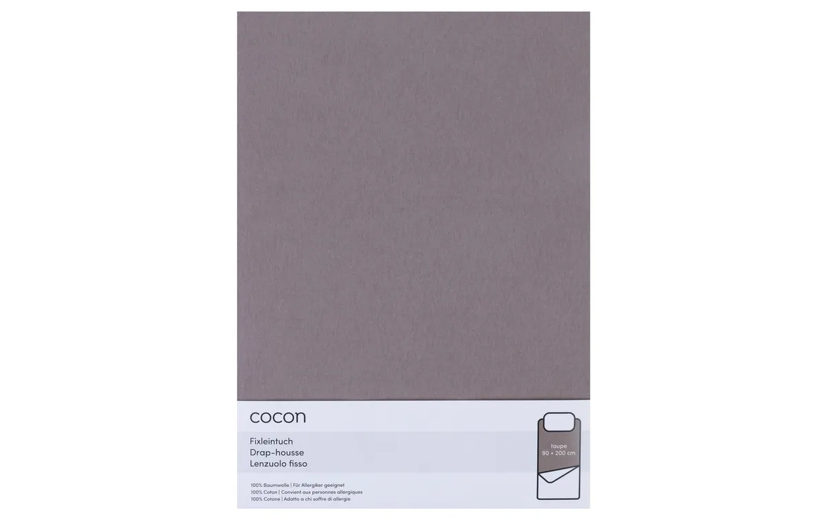 COCON Fixleintuch Jersey 90-100 x 200 cm, Taupe COCON Fixleintuch Jersey 90-100 x 200 cm, Taupe